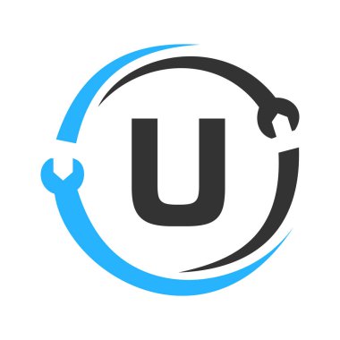 Logo Tamir Mektubu. İş, Şirket ve İnşaat Sanayii için Ev Hizmetleri Aracı, Araba Tamir Şablonu