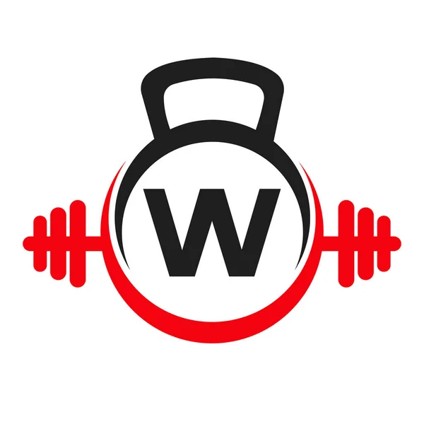 Letter Fitness Logo Design Sport Gym Logo Icon Design Vector — Stock Vector