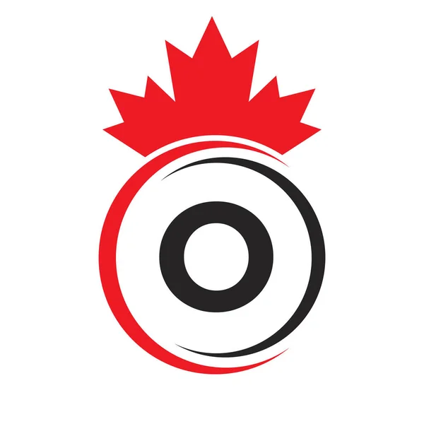 Letter Maple Leaf Logo Šablony Symbol Kanady Minimal Canadian Business — Stockový vektor
