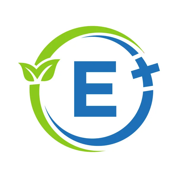 Písmeno Zdravotní Logo Logo Doktora Abecedě Medical Pharmacy Symbol Design — Stockový vektor