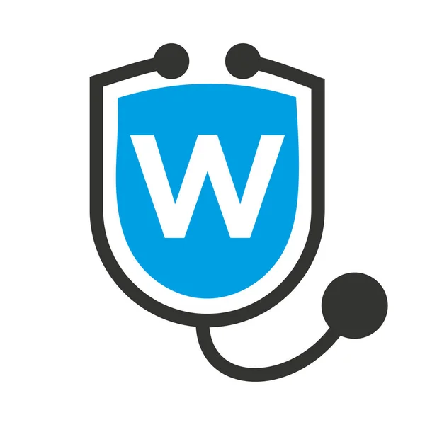Lettre Logo Des Soins Santé Logotype Médical Médecin Sur Concept — Image vectorielle