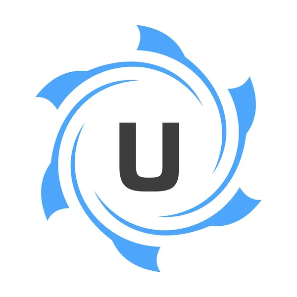 İşletme ve Kurumsal Logo İşareti. Çember Vektör Şablonlu Teknoloji Logosu Konsepti