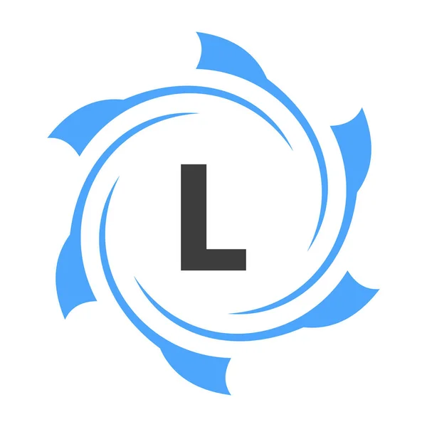 Letter Business Corporate Sign Концепция Логотипа Технологии Векторным Шаблоном Круга — стоковый вектор