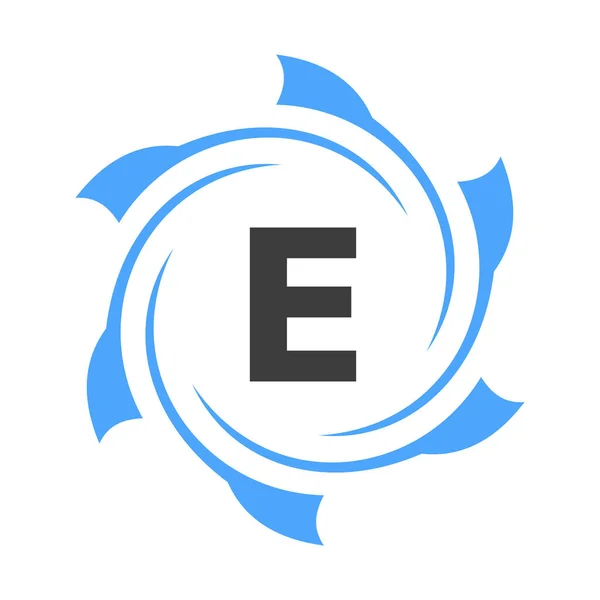Letter Business Corporate Logo Sign Technology Logo Concept Circle Vector — Image vectorielle