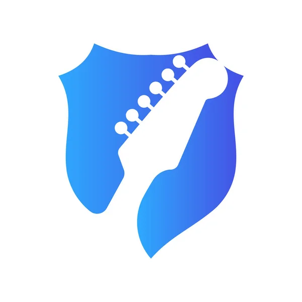 Music Shield Logo Music Logo Concept Shield Concept Vector Template — 图库矢量图片