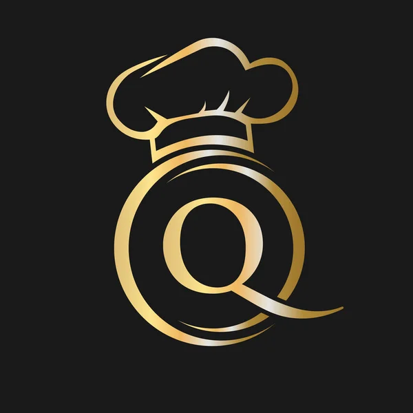 Початкова Літера Шаблон Логотипу Ресторану Концепція Логотипу Ресторану Символом Кухаря — стоковий вектор