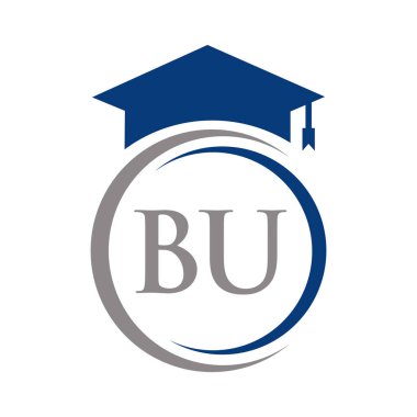 BU Eğitim Logosu Eğitimsel Mezuniyet Şapka Şablonu