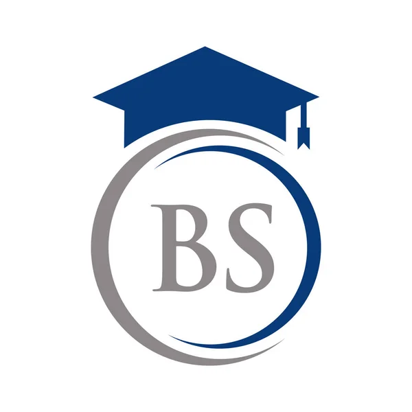 Dopis Vzdělávací Logo Koncepce Vzdělávací Maturitní Čepice Vektorové Šablony — Stockový vektor
