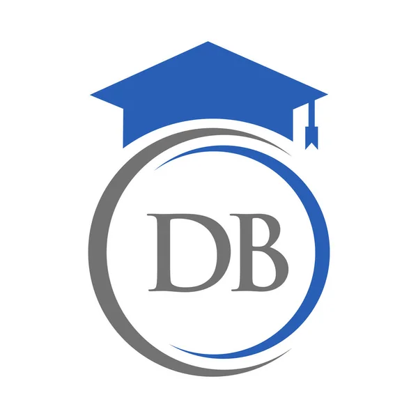 Letter Education Logo Concept Educational Graduation Hat Vector Template — Διανυσματικό Αρχείο