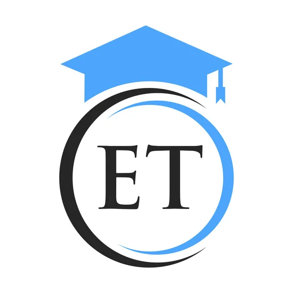 Логотип Буквы Education Concept Educational Graduation Hat Vector Template — стоковый вектор