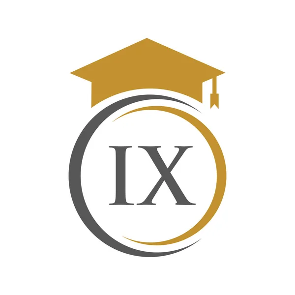 Letter Education Logo Concept Educational Graduation Hat Vector Template — 스톡 벡터