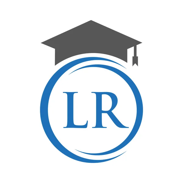 Letter Education Logo Concept Educational Graduation Hat Vector Templatet — ストックベクタ