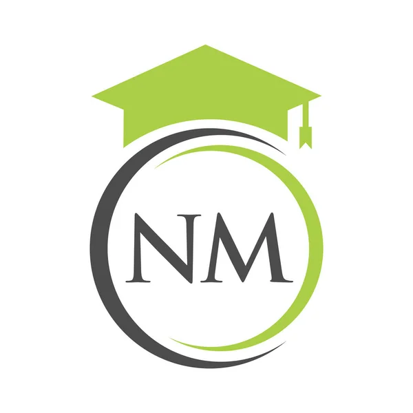 Dopis Vzdělávací Logo Koncepce Vzdělávací Maturitní Čepice Vektorové Šablony — Stockový vektor