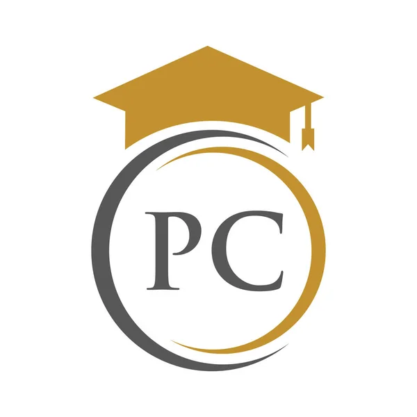 Letter Education Logo Concept Educational Graduation Hat Vector Template – Stock-vektor