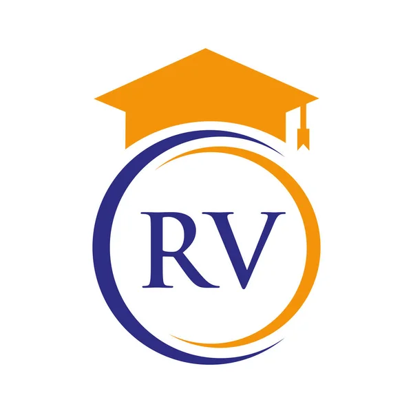 Letter Education Logo Concept Educational Graduation Hat Vector Template — Image vectorielle