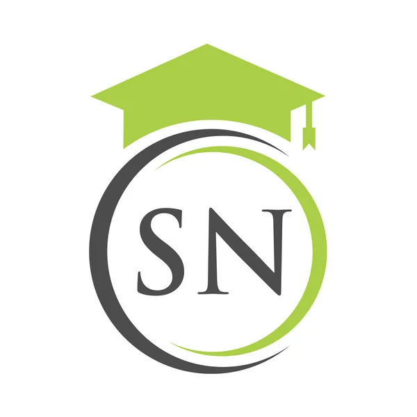Dopis Vzdělávací Logo Koncepce Vzdělávací Maturitní Klobouk Vektorové Šablony — Stockový vektor