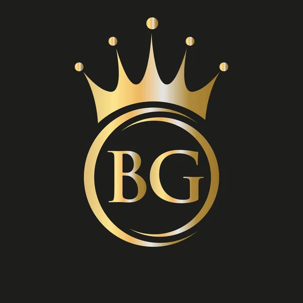 BG Crown Logosu. Spa, Yoga, Güzellik, Moda, Yıldız, Zarif, Lüks İşaret İçin Kraliyet Taç Logosu