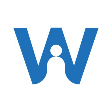 W Mektubu Logo Tasarım Vektör Şablonu Sigorta, Güvenlik, Sağlık, Güvenlik ve Koruma
