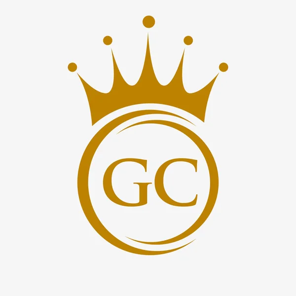 Letter Crown Logo Royal Crown Logo Spa Yoga Beauty Fashion — стоковый вектор