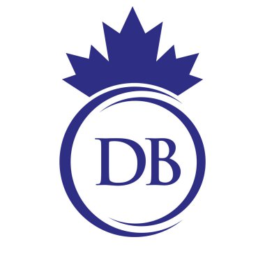 Harf DB Maple Leaf Logo Şablonu Sembol Kanada İş, Şirket Logosu Vektör Şablonu