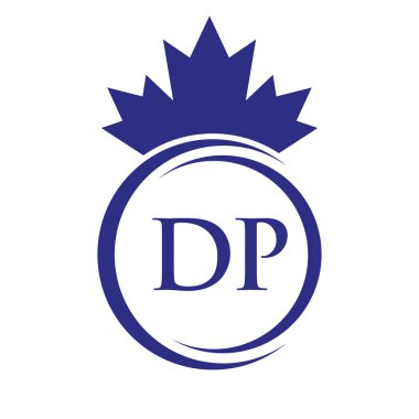 Harf DP Maple Leaf Logo Şablonu Sembol Kanada İş, Şirket Logosu Vektör Şablonu