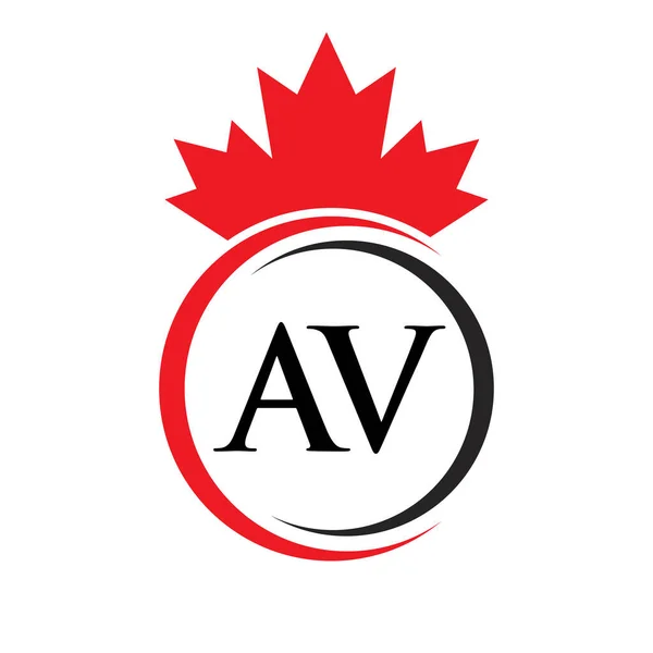 Letter Maple Leaf Logo Template Symbol Canadian Business Company Logo — Stockvector