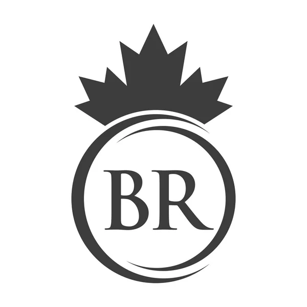 Letter Maple Leaf Logo Template Symbol Canadian Business Company Logo — Stock vektor