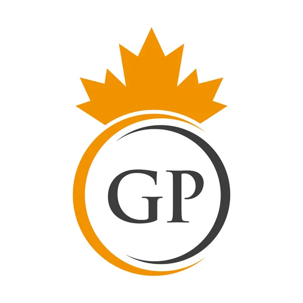 Letter Maple Leaf Logo Template Symbol Canadian Business Company Logo — стоковый вектор