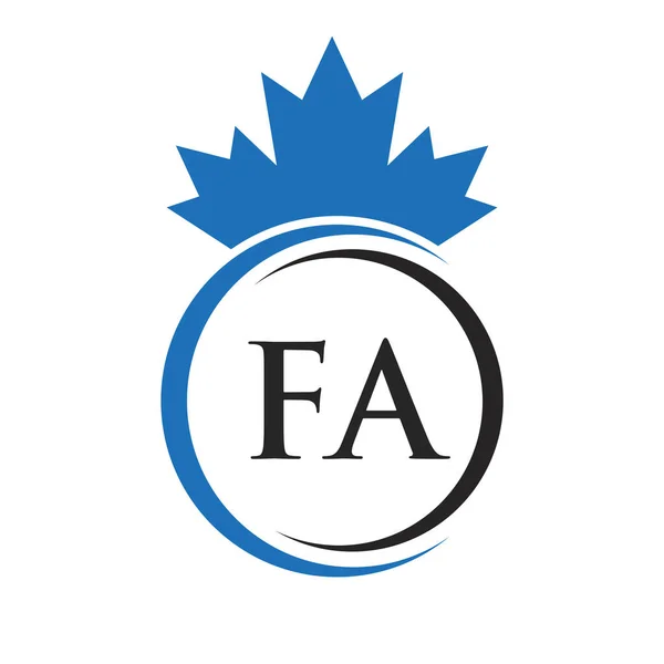Letter Maple Leaf Logo Template Symbol Canadian Business Company Logo — Stockový vektor