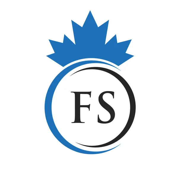 Letter Maple Leaf Logo Template Symbol Canadian Business Company Logo — 图库矢量图片