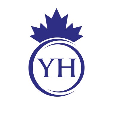 Letter YH Maple Leaf Logo Template Symbol Canadian Business, Company Logo Concept Vector Template