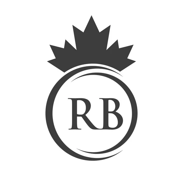 Letter Maple Leaf Logo Template Symbol Canadian Business Company Logo — Stock vektor