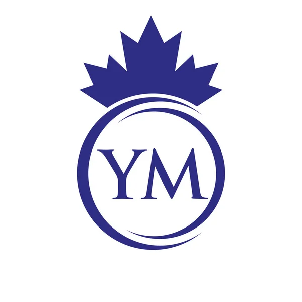 Letter Maple Leaf Logo Template Symbol Canadian Business Company Logo — Vettoriale Stock