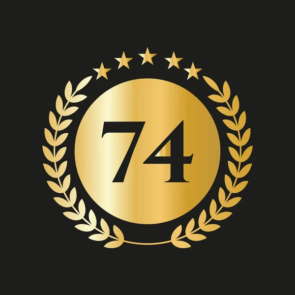 Years Anniversary Celebration Icon Vector Logo Design Template Golden Concept — Image vectorielle