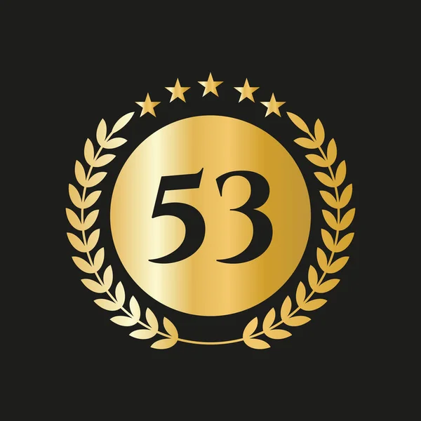 Years Anniversary Celebration Icon Vector Logo Design Template Golden Concept — Stockvector