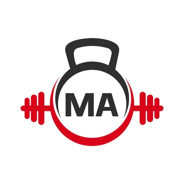 Letter Fitness Gym Logo Concept Fitness Logo Symbol Vector Template —  Vetores de Stock