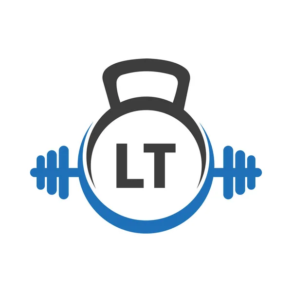 Letter Fitness Gym Logo Concept Fitness Logo Symbol Vector Template — ストックベクタ