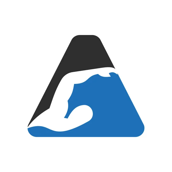 Дизайн Плавательного Логотипа Векторный Шаблон Swift Club — стоковый вектор