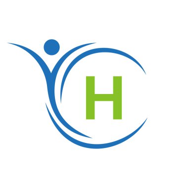 Initial Letter H Healthcare Logo. Doctor Logo Sign, Medical Pharmacy Plus Symbol Design