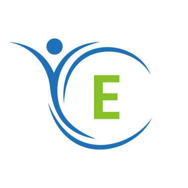 Initial Letter E Healthcare Logo. Doctor Logo Sign, Medical Pharmacy Plus Symbol Design