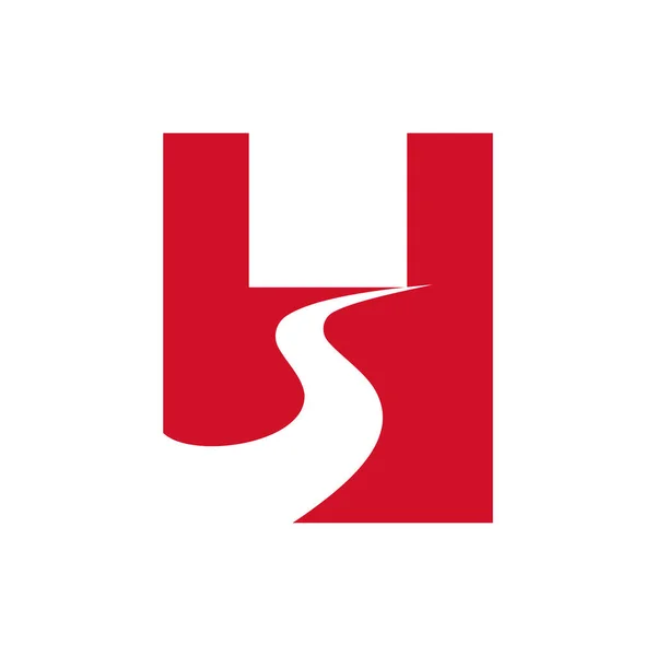 Літера Дорожній Логотип Транспортування Символ Основі Концепції Шляху Векторний Шаблон — стоковий вектор