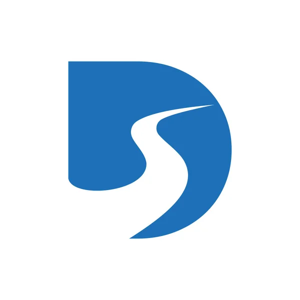 Логотип Дороги Буквы Транспортного Символа Основе Векторного Шаблона Концепции Пути — стоковый вектор