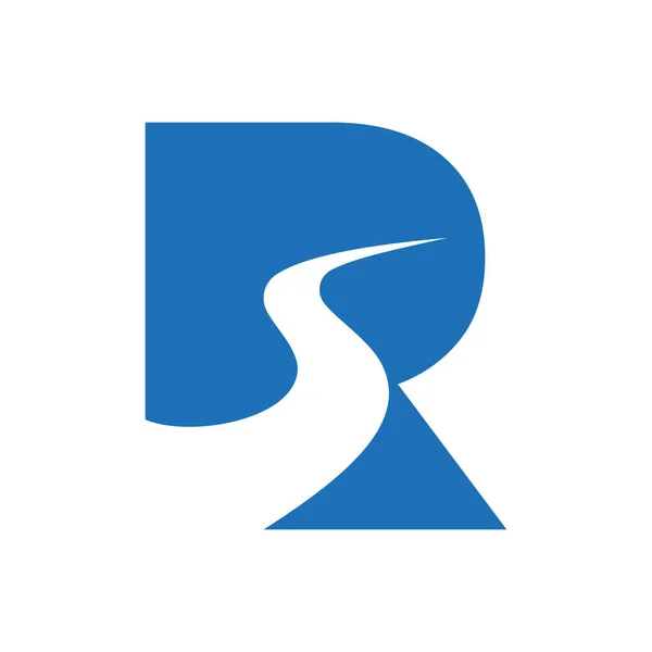 Letter R Road Logo For Transportation Symbol Based On Path Concept Vector Template