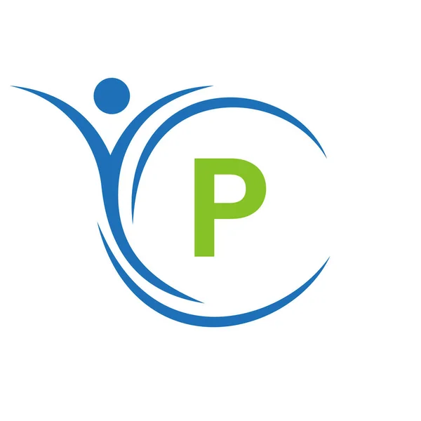 Initial Letter Healthcare Logo Doctor Logo Sign Medical Pharmacy Symbol — Wektor stockowy