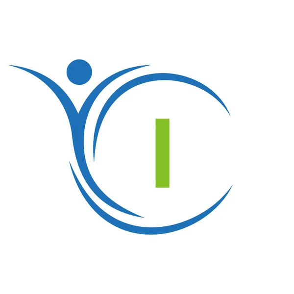 Initial Letter Healthcare Logo Doctor Logo Sign Medical Pharmacy Symbol — Vetor de Stock