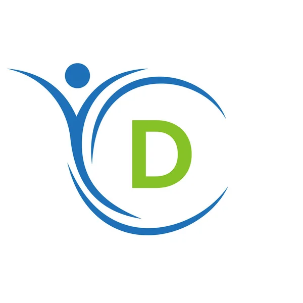 Initial Letter Healthcare Logo Doctor Logo Sign Medical Pharmacy Symbol — Stock vektor