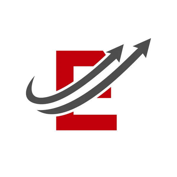 List Financial Logo Koncepcja Szablonu Logo Finansowania Inwestycji Finansowych Strzałką — Wektor stockowy