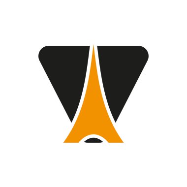 Initial Minimal Letter V Paris Logo Vector Symbol On White Background