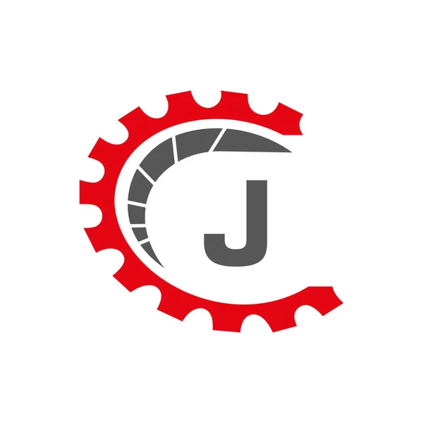 Automotive Logo Letter Concept Car Repair Logotype Mechanic Symbol Vector — Stock Vector