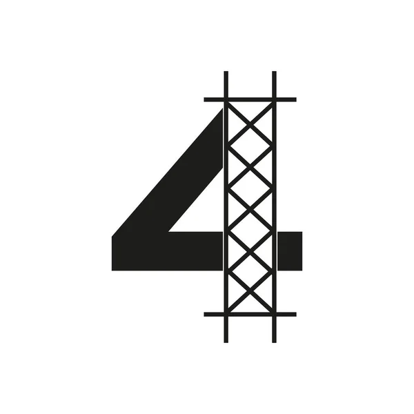 Initial Building Construction Logo Letter Alphabet Concept Architecture Structure Symbol — Stock Vector